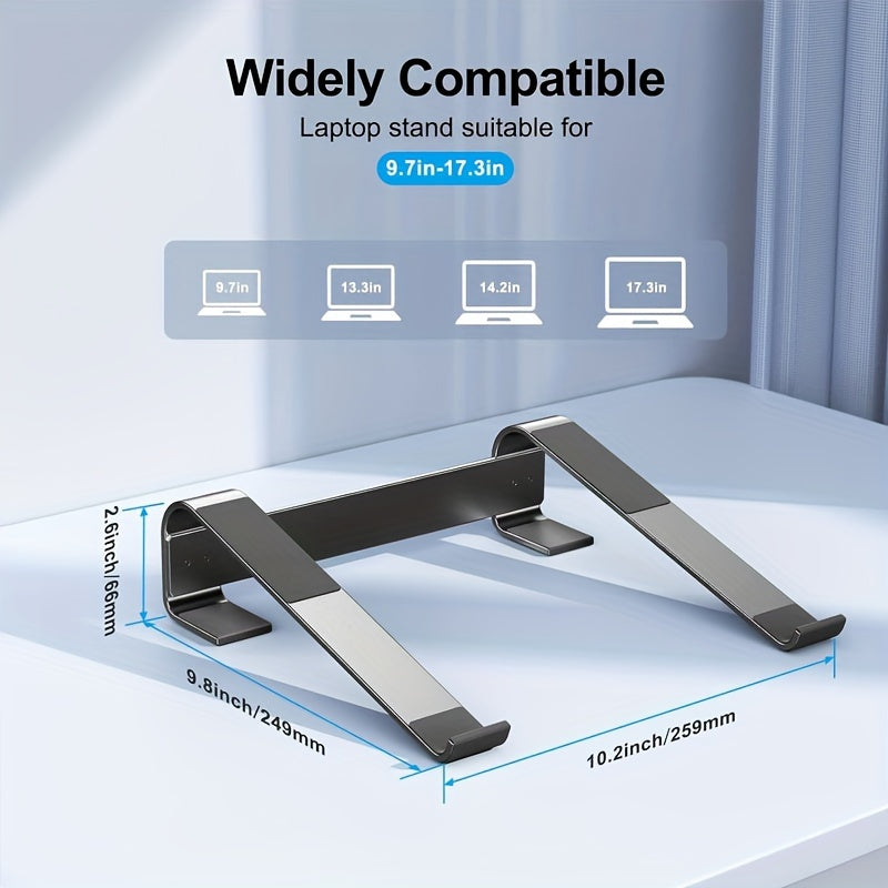Desktop Laptop Stand, Aluminum Laptop Stand, Ergonomic Computer Stand, Suitable for Laptops, Laptop Cooling Stand, Compatible with MacBook Pro/Air, Dell, HP, Lenovo, 10-17.3 Inches