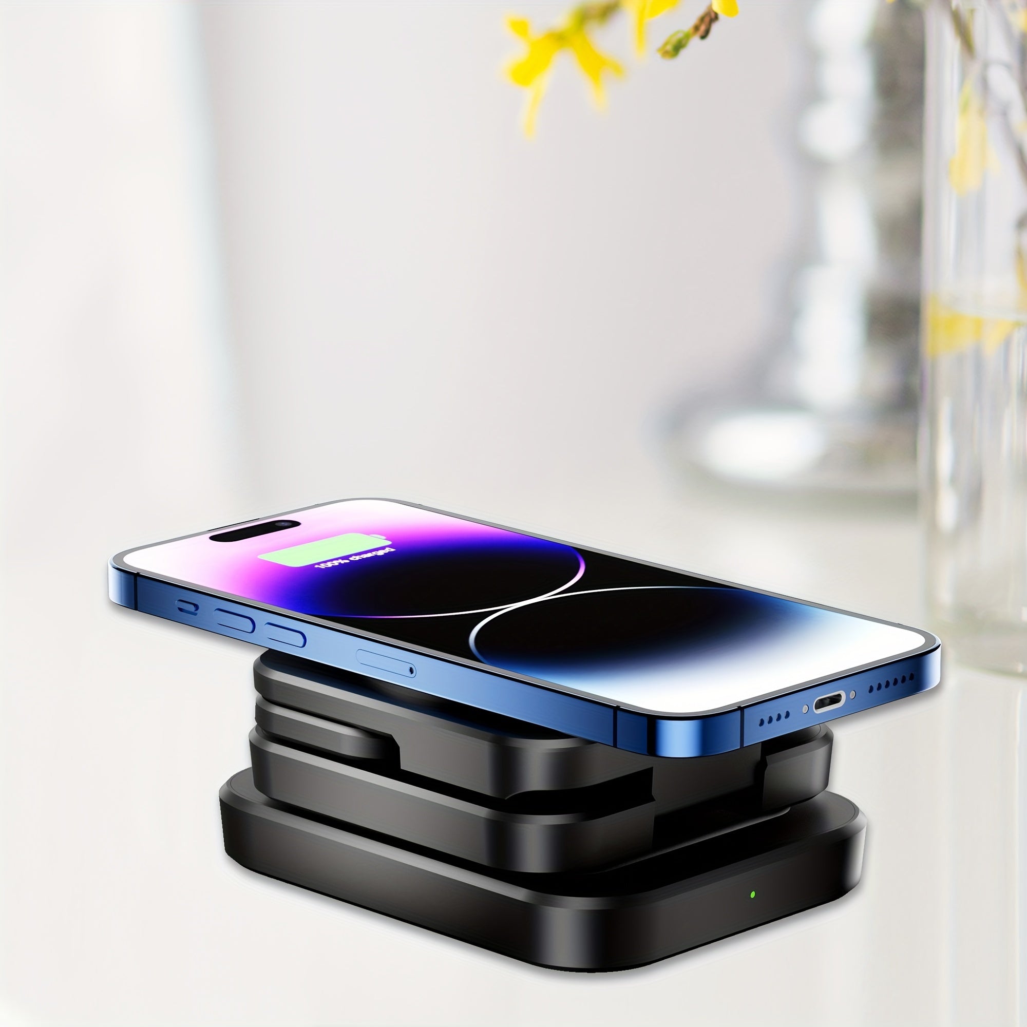 3 in 1 Wireless Charger, Foldable Mag-Safe Magnetic Charging Station Dock, Fast Travel Wireless Charging Pad  for iPhone 15/14/13/12/11/Pro/Max/Mini/XR/XS/X/8, for iWatch 9/8/7/6/5/4/3/2/SE/SE2/Ultra/Ultra2, for AirPods 2/3/P