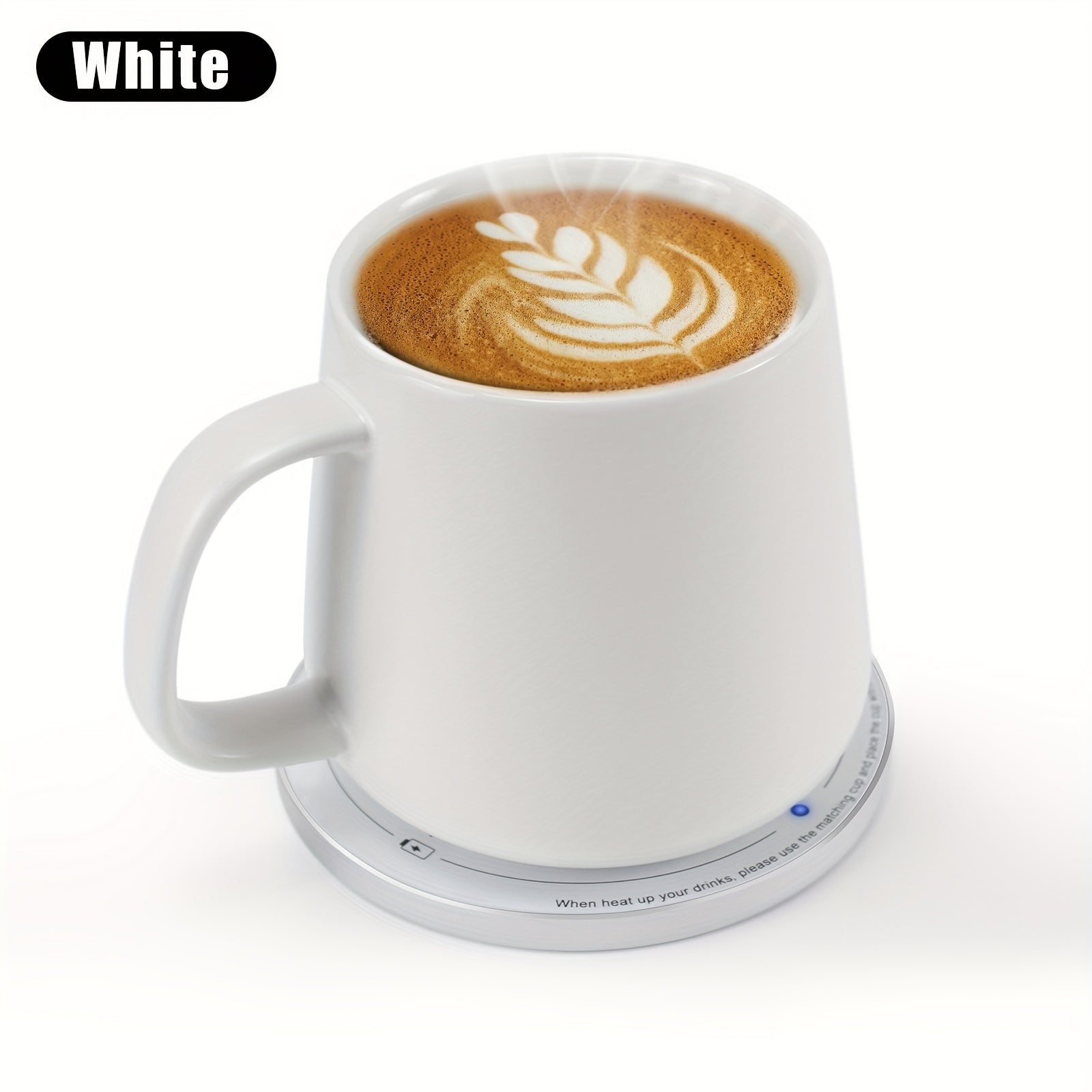 Self Heating Coffee Mug With 15W Wireless Charging Pad - 131°F/55°C Smart Temperature Control, Suitable For Office & Home (380 ML/13 Fl Oz) - Energy Efficient, Modern Design.