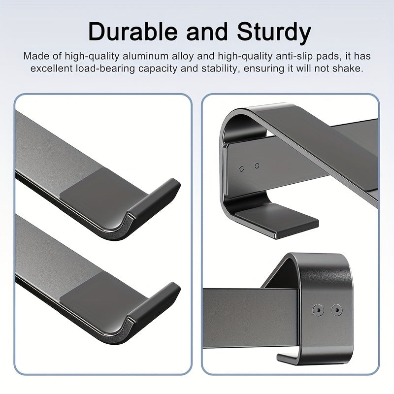 Desktop Laptop Stand, Aluminum Laptop Stand, Ergonomic Computer Stand, Suitable for Laptops, Laptop Cooling Stand, Compatible with MacBook Pro/Air, Dell, HP, Lenovo, 10-17.3 Inches