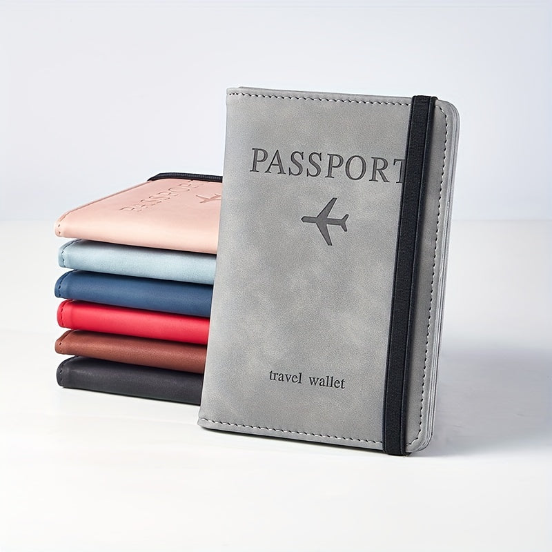 RFID Passport Holder - Thin, Multi-Functional Wallet for Travel, 1pc