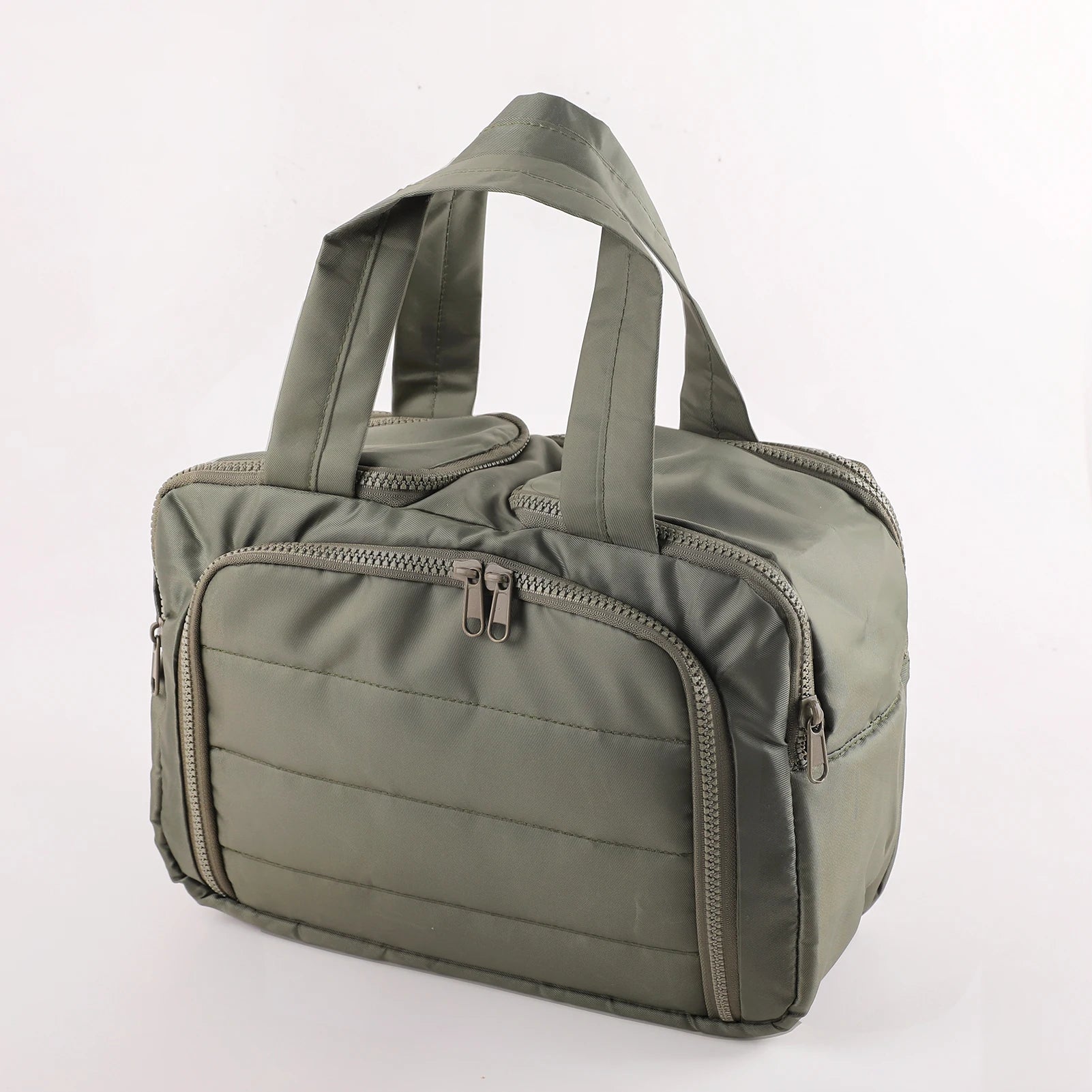 Multi-Opening Quilted Simple and Stylish Solid Color Portable Travel Toiletry and Makeup Bag, Multifunctional Large Capacity Lightweight Soft Stain-Resistant Large Opening Unisex Toiletry Bag, with Dry and Wet Separation Func