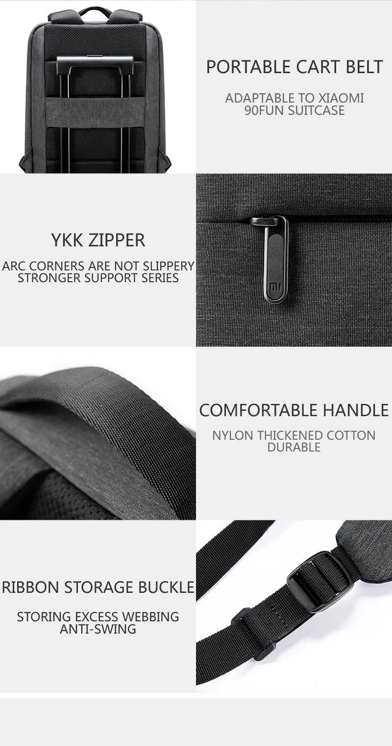 original Xiaomi Backpack Mi Minimalist Urban Life Style Polyester Backpacks for School Business Travel Men's Bag Large Capacity