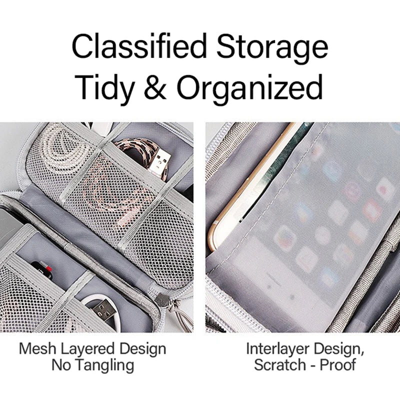 Travel Bag Storage Pouch Portable  Wire Organizer Zipper Bag Holiday Accessories Travel Voyage Indispensable