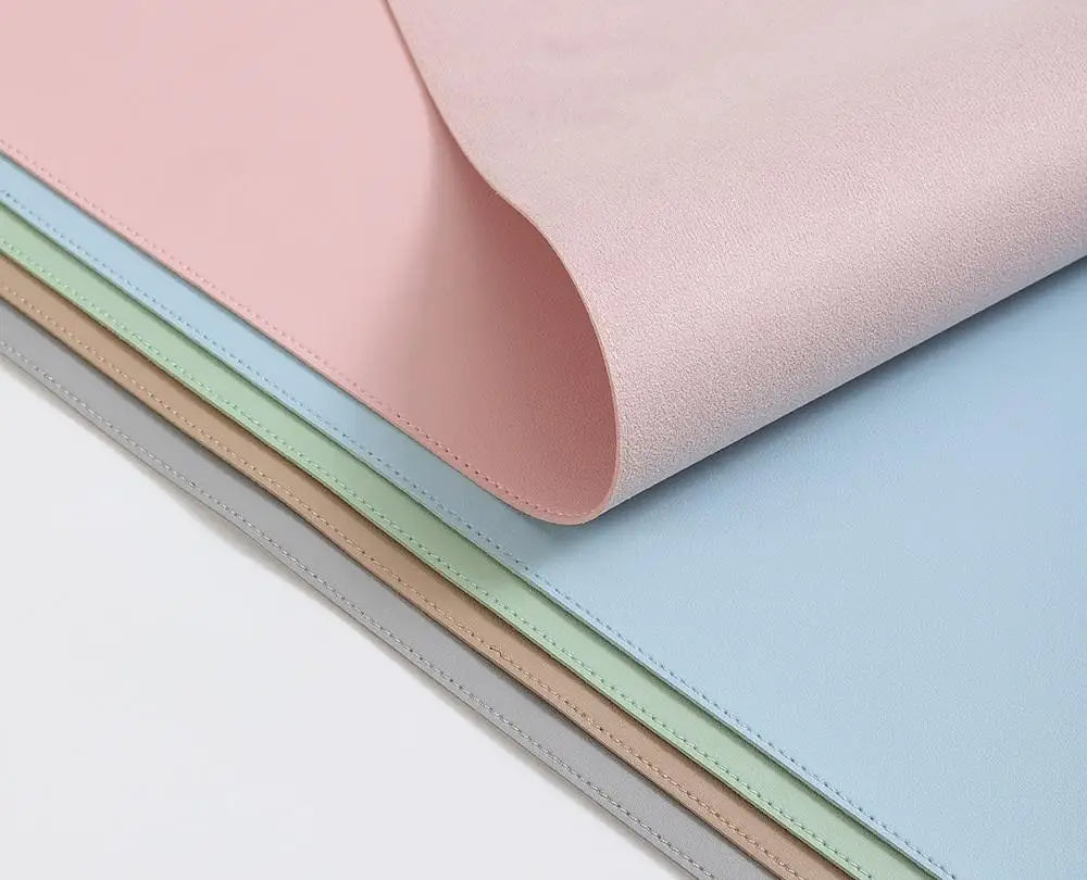 Leather Desk Pad Protector, Large Mouse Pad, Office Desk Mat, Non-Slip PU Leather with Stitched Edges Desk Blotter, Desktop Mat