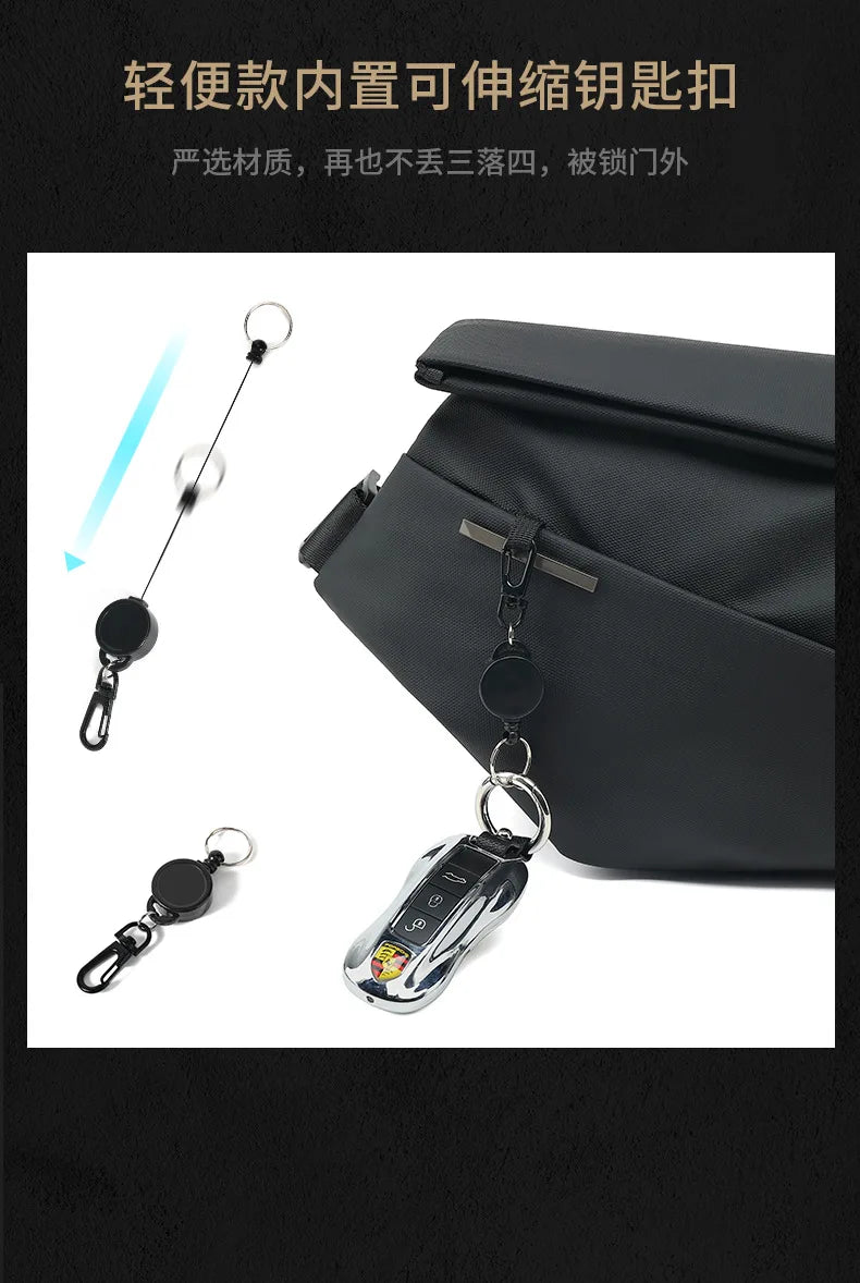 X001 Crossbody Bag Men's Bag  Work Clothes Motorcycle Backpack Functional Postman Riding Single Shoulder Bag Small Men's Bag