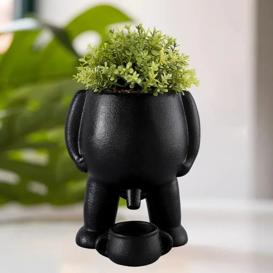 Succulent Ceramic Flowerpot Light Luxury Flowerpot Manufacturing Human Creative Flowerpot Desktop Simple Decorative Flowerpot