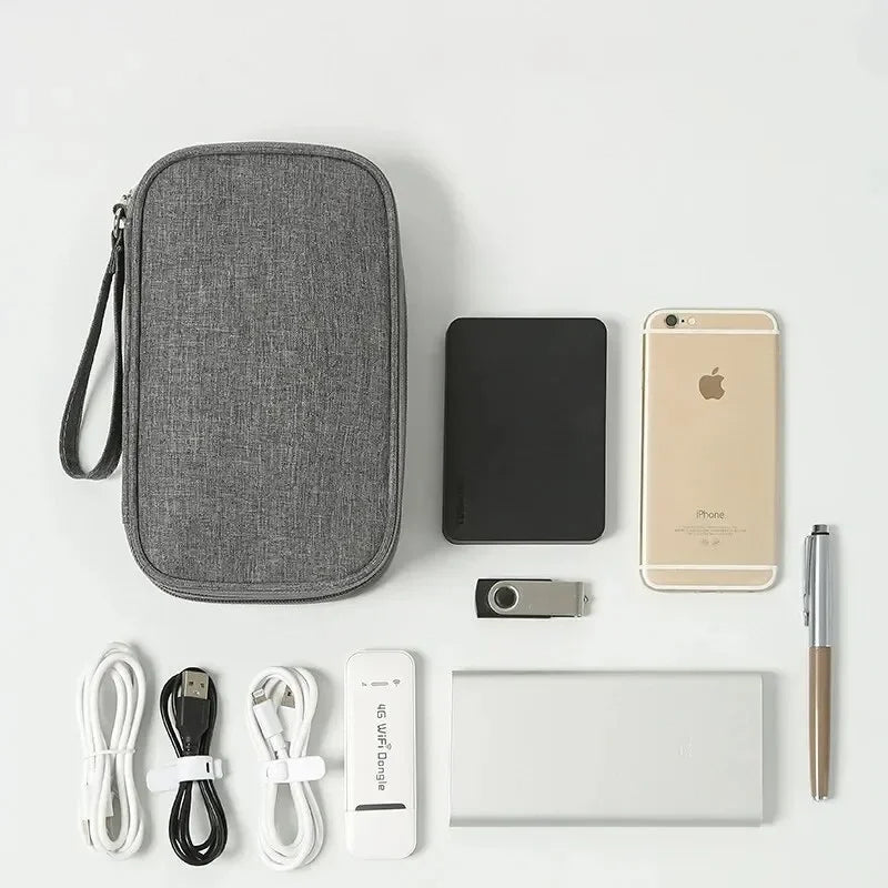 Travel Organizer Bag Cable Storage Organizers Pouch Carry Case Portable Flat waterproof digital double-layer storage bag