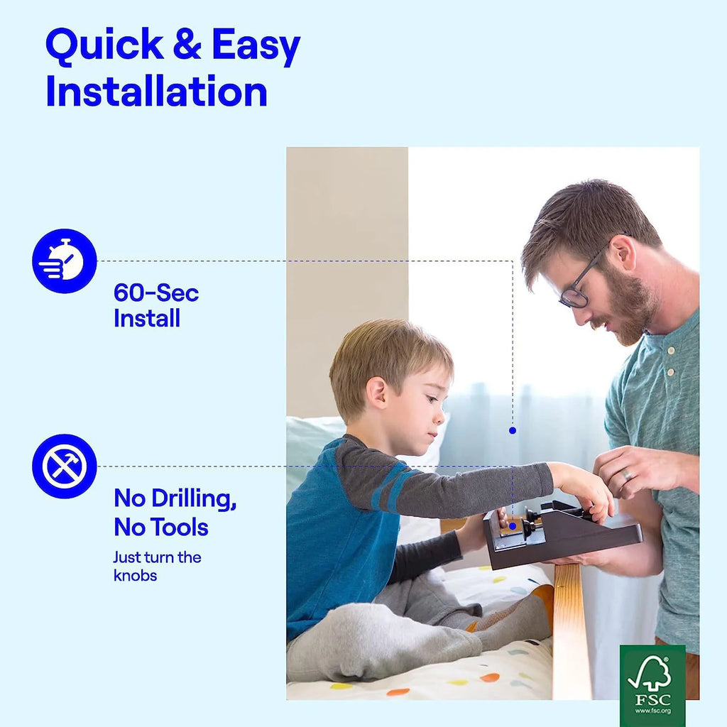 Bed Side Shelf Bedside Shelf Bed Table T Shaped Cable Hole Easy To Install Space Saving Nightstand Tray Multipurpose for Dorm