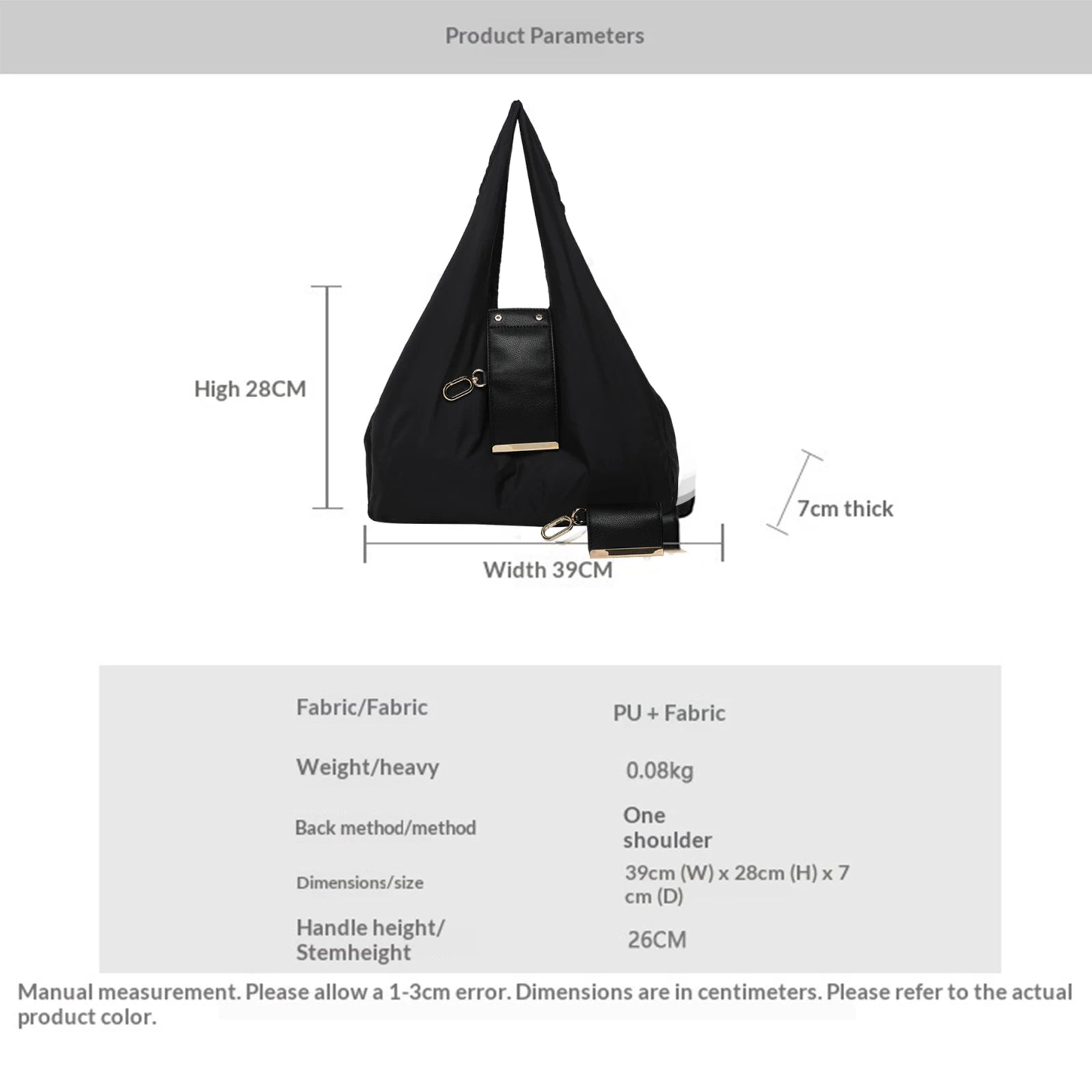 PU Leather Foldable Tote Bag Reusable Expandable Mini Organizer Bag Collapsible Travel Storage Bag Pendant Accessory Bag