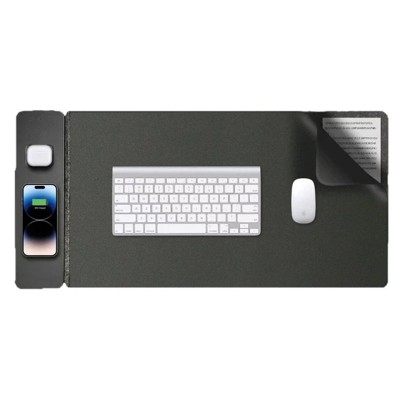 Office and Home Wireless Charging Keyboard Pad15WFast Charging Magnetic 2-in-1 Wireless Charging Mouse Pad for Mobile Phones