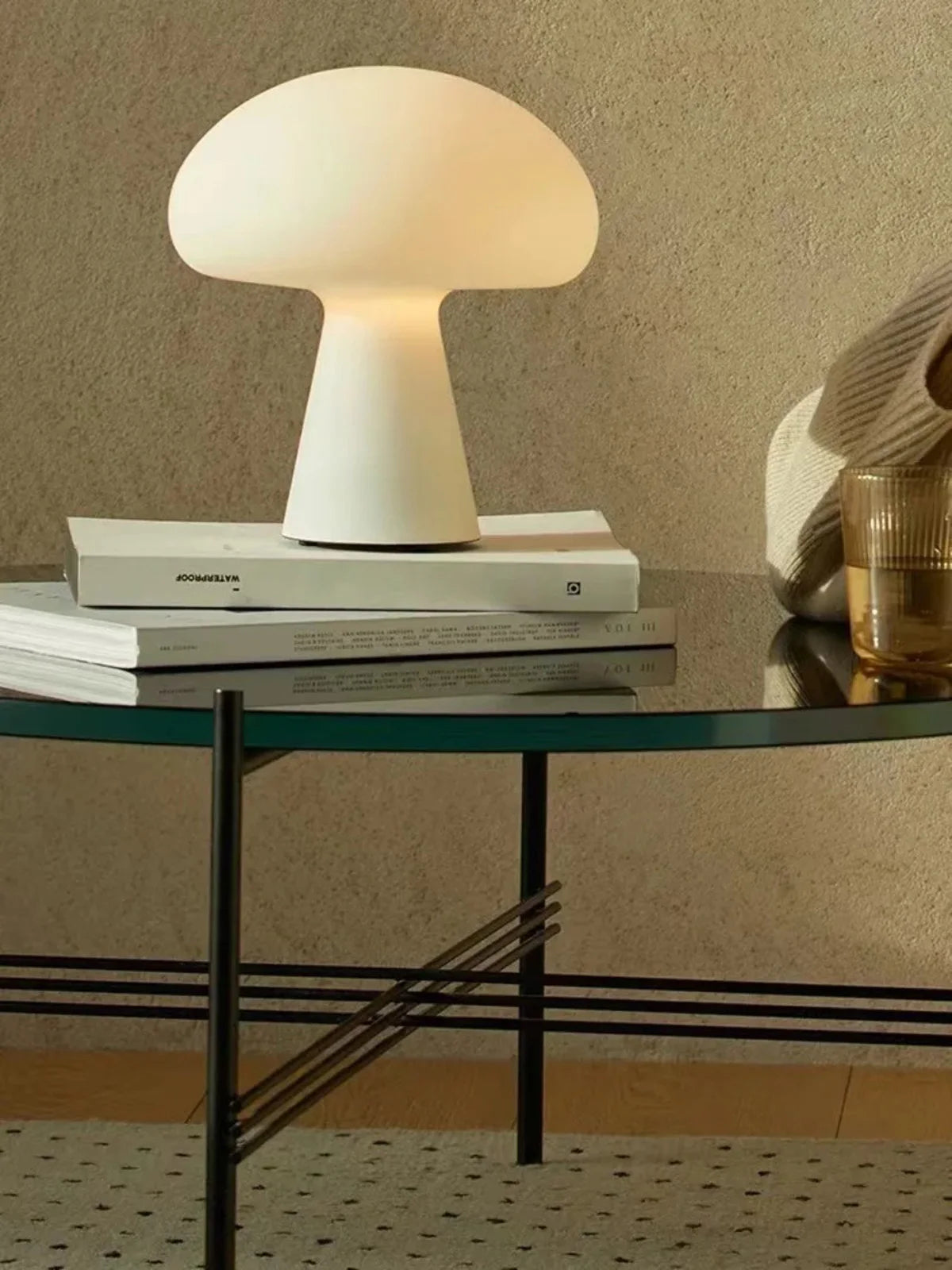 Classic Mushroom Table Lamp Modern Bauhaus Art Table Lamp Bedroom Bedside Lamp Danish Designer Orange Decorative Table Lamp