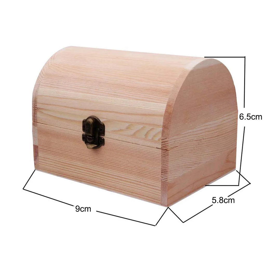 Decorate Wooden box Trinket Jewellery Keepsake Pine Plain Storage Wedding Wooden Arched Hinged Boxes Practical