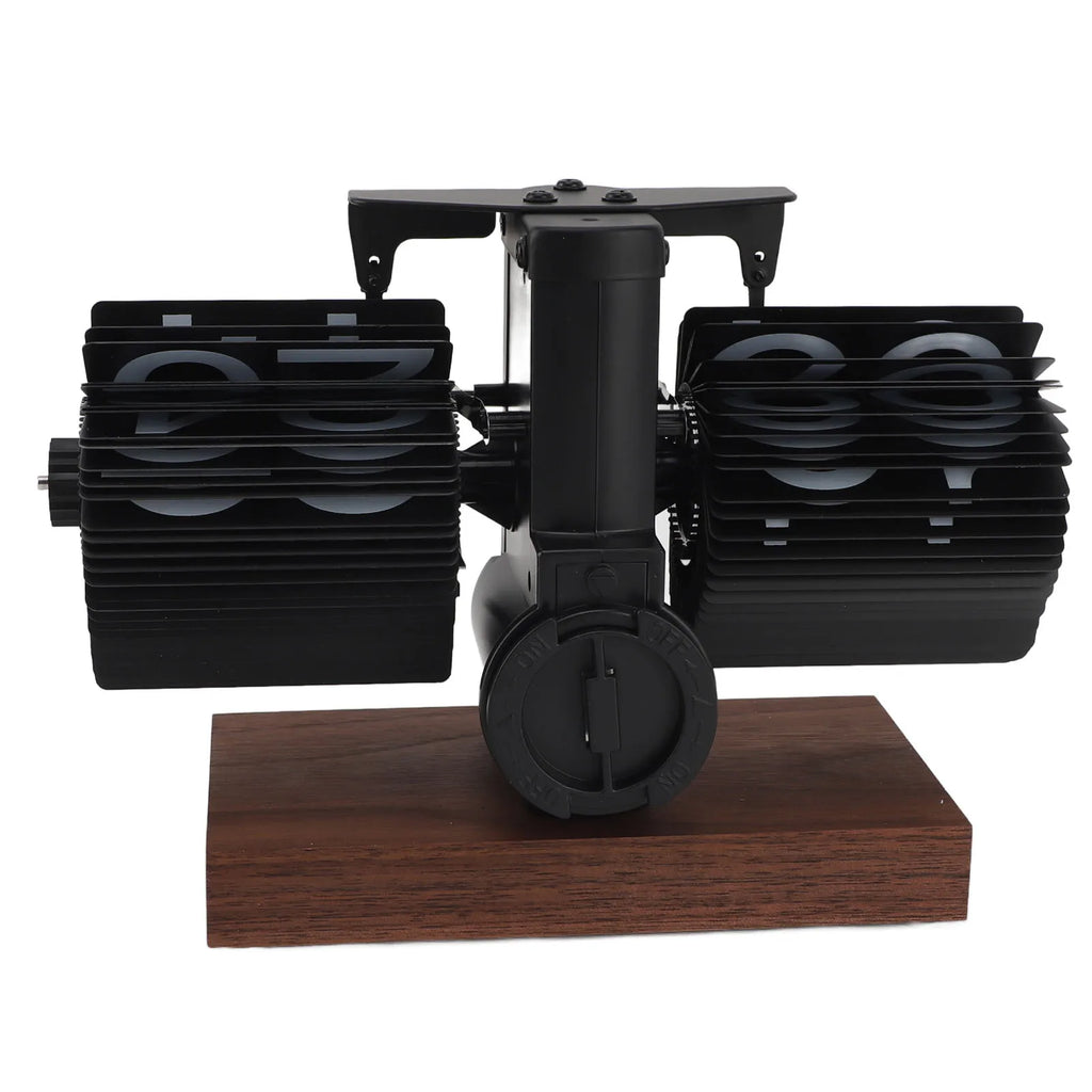 Auto  Desk Clock  Desk Clock Vintage Rotary Knob Adjustable Anti Slip Base Large Numbers 24 Hours for Living Room