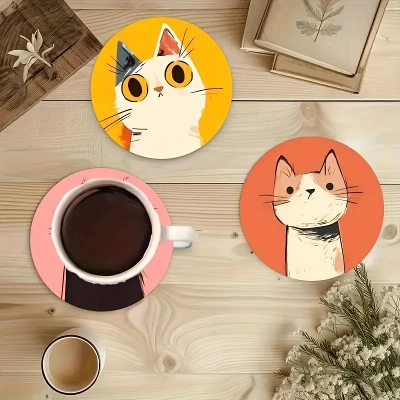 6pcs Classic Wooden Coaster Set - Multi-Purpose Drink Pad, Must-Have for Celebrations, Suitable for Various Occasions & Places