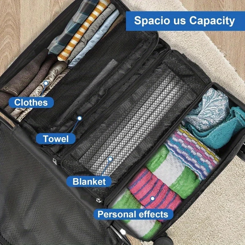 Suitcase Organizer High-capacity Travel Luggage Organizer Hanging Shelve Packing Cube Closet Collapsible Hanging Storage Bags