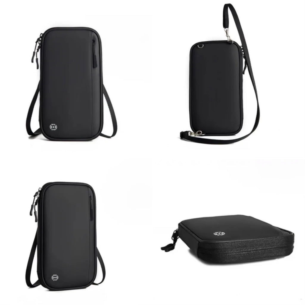 Travel Document Organizer Passport Holder Bag Waterproof Passport Holder with RFID Blocking Passport Wallet Pocket Family Trip