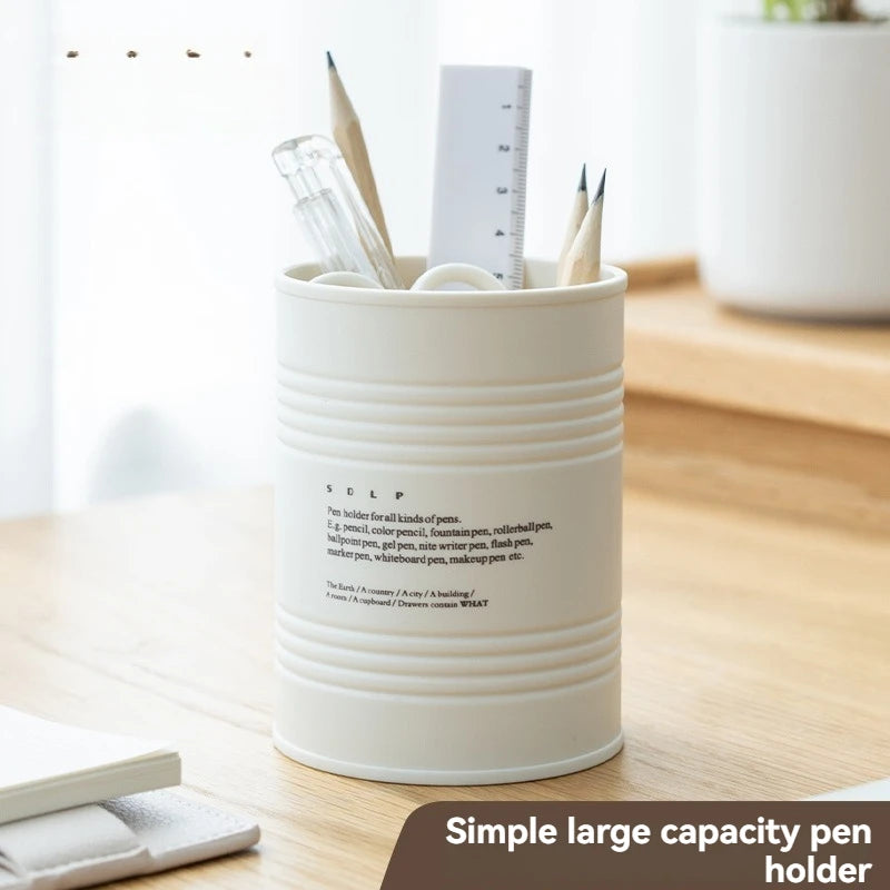 Fashionable Pen Holder, Student Office Desktop, Simple And Creative Circular Multifunctional Makeup Brush Storage Buck