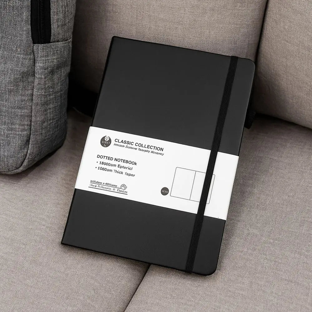 Stationery Premium A5 Notebook Bookmark Ribbon Back Pocket Journal Notebook Tie-strap Business Notebook Office