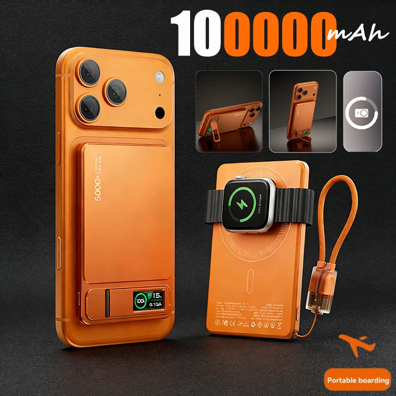 10000mAh Slim Original Power Bank For MagSafe Magnetic Wireless 20W Fast Charging Portable External Battery For iPhone 17 iWatch