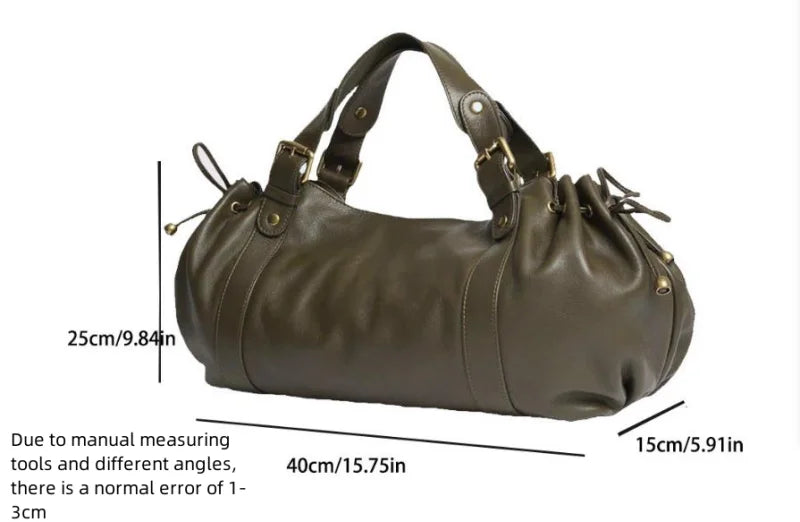 Women's Crossbody Simple Handbag Commuter Shoulder Boston Bag Stylish Versatile Work Bag Soft Polyester Interior