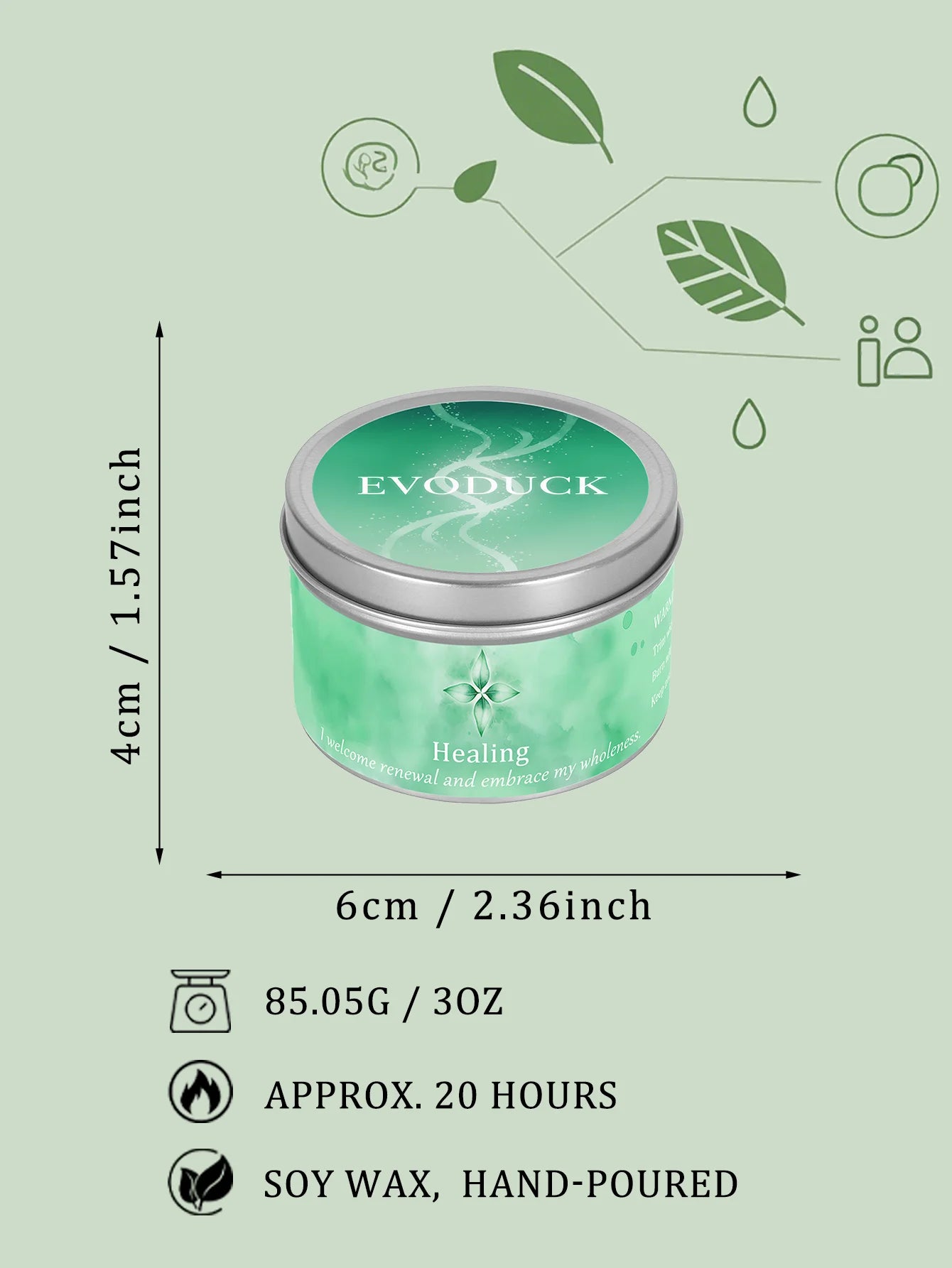 Scented Candles 3oz Law of Attraction Peace & Calm Manifestation Energy Boosting Christmas Home Decoration Candle Holders Gift