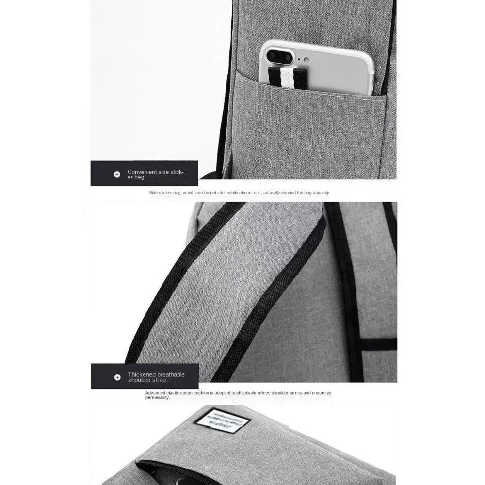 Trendy Men's Minimalist Backpack Versatile Backpack Large Capacity School Student Computer Travel Bag Washable Unisex Backpack