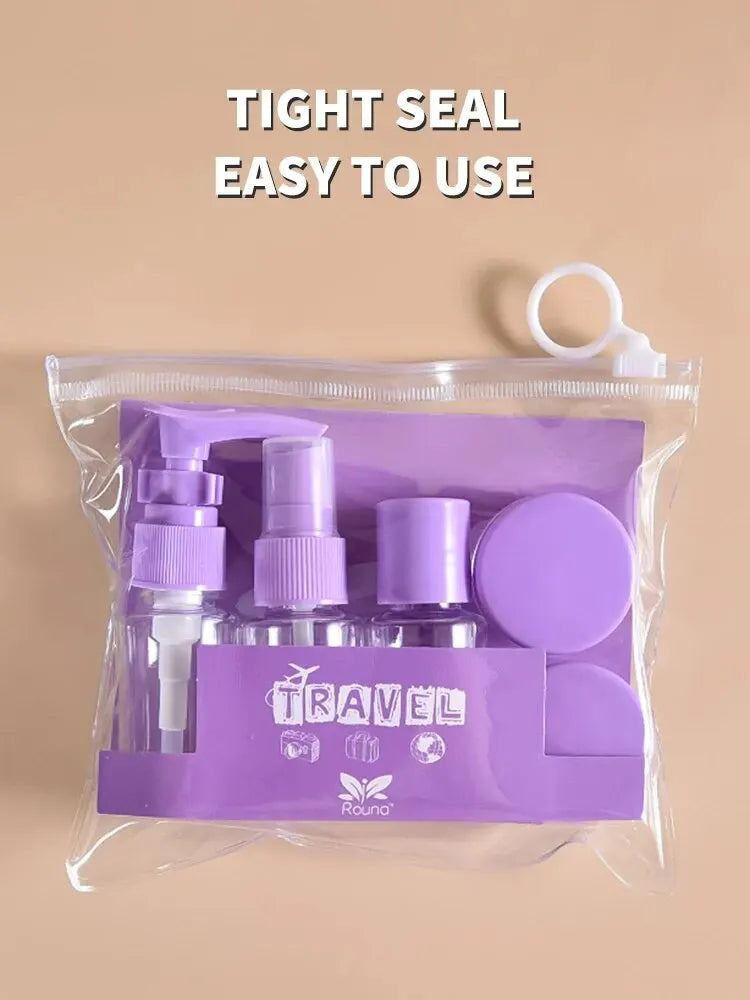 Travel Bottles Kit Leak Proof Portable Toiletry Containers Set Clear Travel Size Cosmetic Containers For Lotion Shampoo Cream So