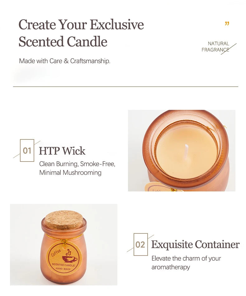 Jarred Scented Candles Oriental Woody Fragrance | Home Decor | Valentine's Day gifts | Wedding Favors |  Gifts for Women & Men