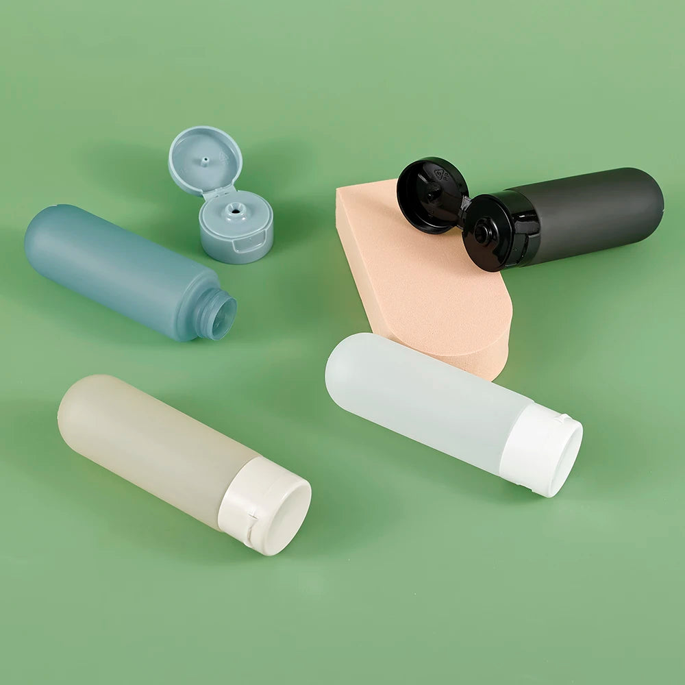 4 Pcs Travel Bottles for Toiletries, Refillable Containers Plastic Toiletry Leak Proof for Lotion Body Wash with Tag and Bag