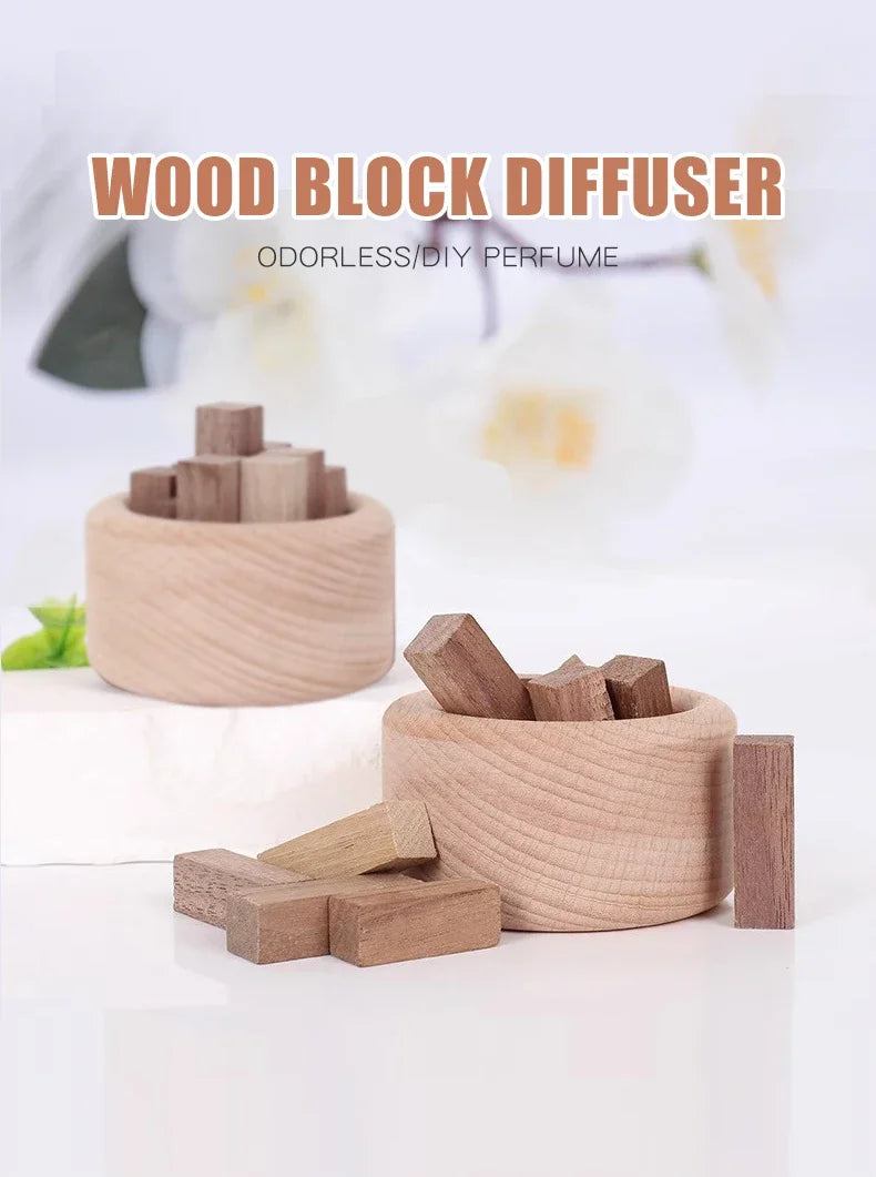 No Perfume Wood Aroma Diffuser Home Fragrance Accessories Room Decor Wooden Ornaments Aromatherapy Car Air Freshener Decorations
