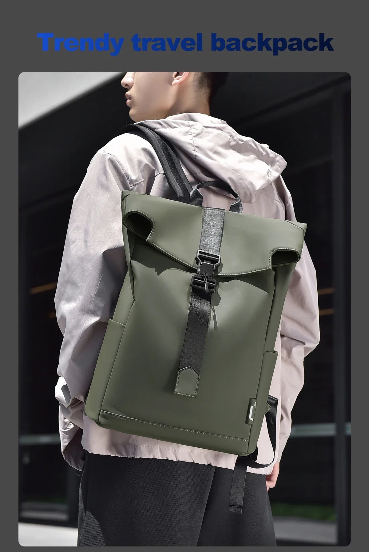 British Style Backpack For Men New Luxury Brand Urban Daily Back Pack 14-16 Laptop Backpacks Waterproof Student Bagpack Male