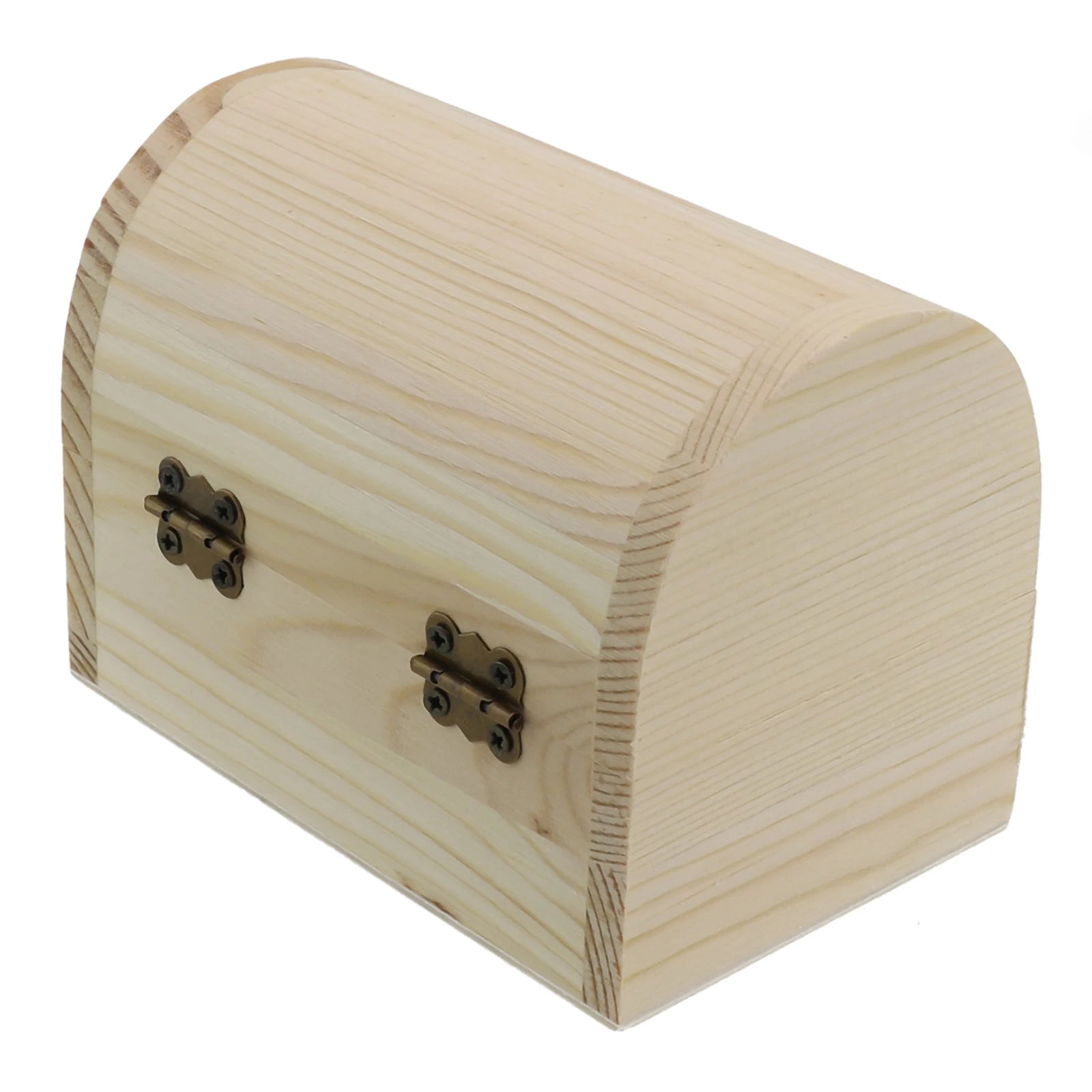 Decorate Wooden box Trinket Jewellery Keepsake Pine Plain Storage Wedding Wooden Arched Hinged Boxes Practical