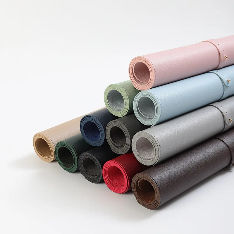 Leather Desk Pad Protector, Large Mouse Pad, Office Desk Mat, Non-Slip PU Leather with Stitched Edges Desk Blotter, Desktop Mat