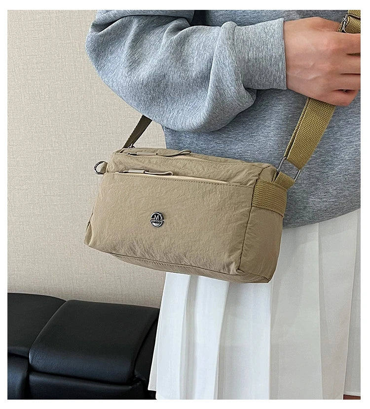 Crossbody bag for ladies - new trendy canvas shoulder bag that is versatile and fashionable, lightweight and spacious, featuring