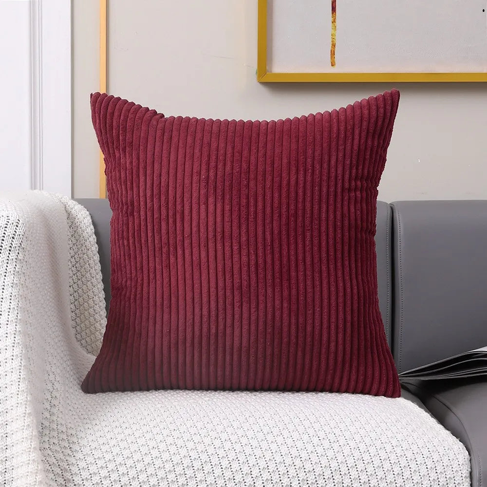 1 Pc Corduroy Decorative Throw Pillow Cover Soft Boho Striped Pillow Covers Modern Farmhouse Home Decor