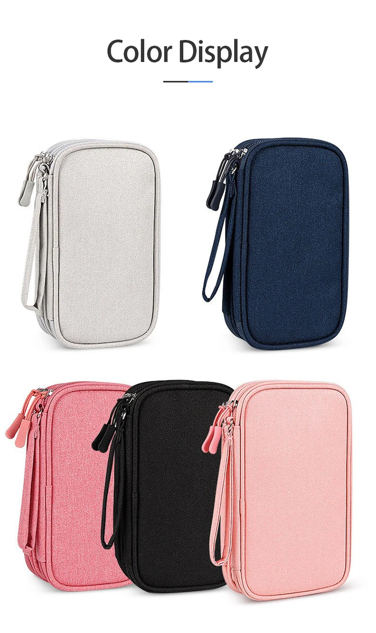 Travel Bag Storage Pouch Portable  Wire Organizer Zipper Bag Holiday Accessories Travel Voyage Indispensable