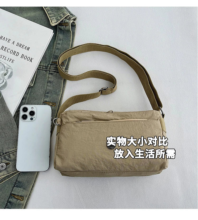 Crossbody bag for ladies - new trendy canvas shoulder bag that is versatile and fashionable, lightweight and spacious, featuring