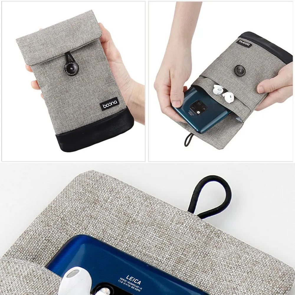 Travel Charger Mobile Phone Organizer Pouch Portable Source Electronics Earphone Power Bank Data Cable Accessories Storage Bag