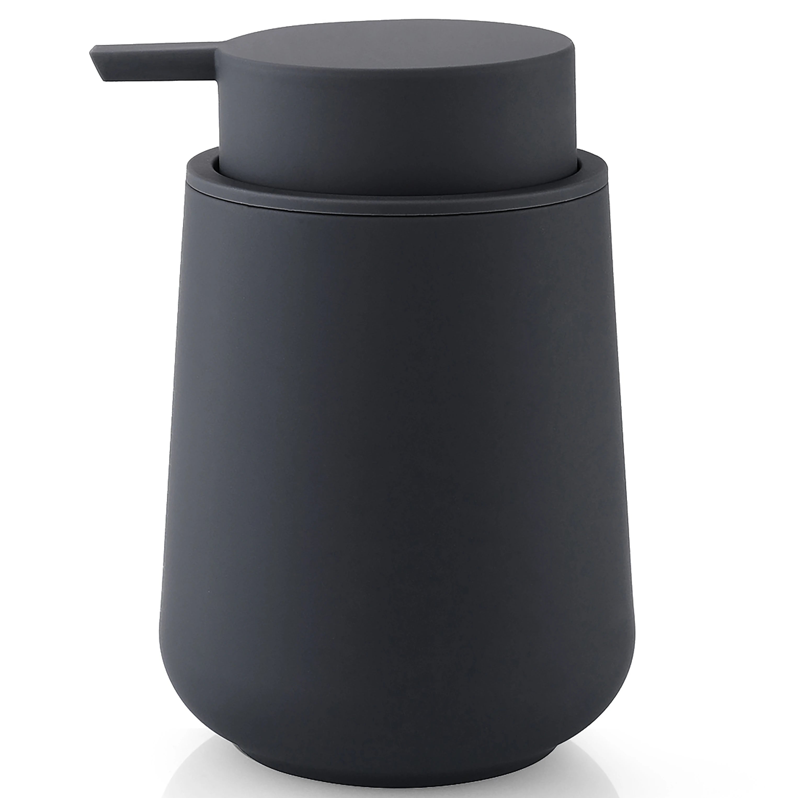 Matte Black Liquid Hand Soap Dispenser Plastic 11oz - Modern Minimalist Style for Bathroom & Kitchen Countertop Refillable