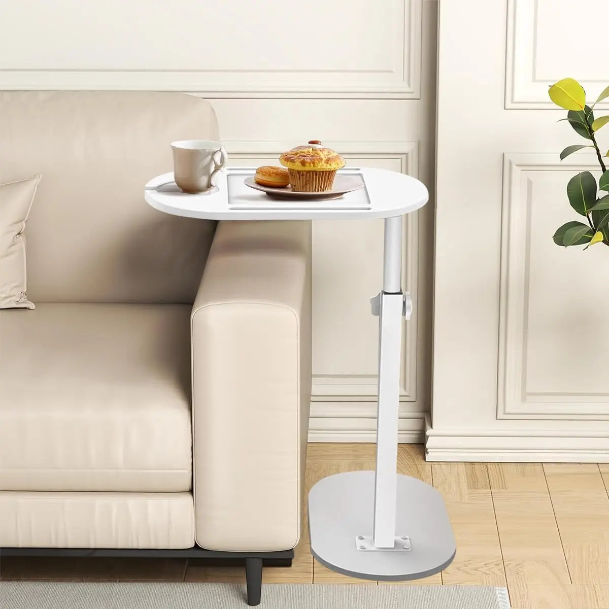 Bamboo Bathtub Side Tray Wooden Bathtub Tray Table Height Adjustable Freestanding Bath Caddy Tray Bathtub Side Table Home Spa