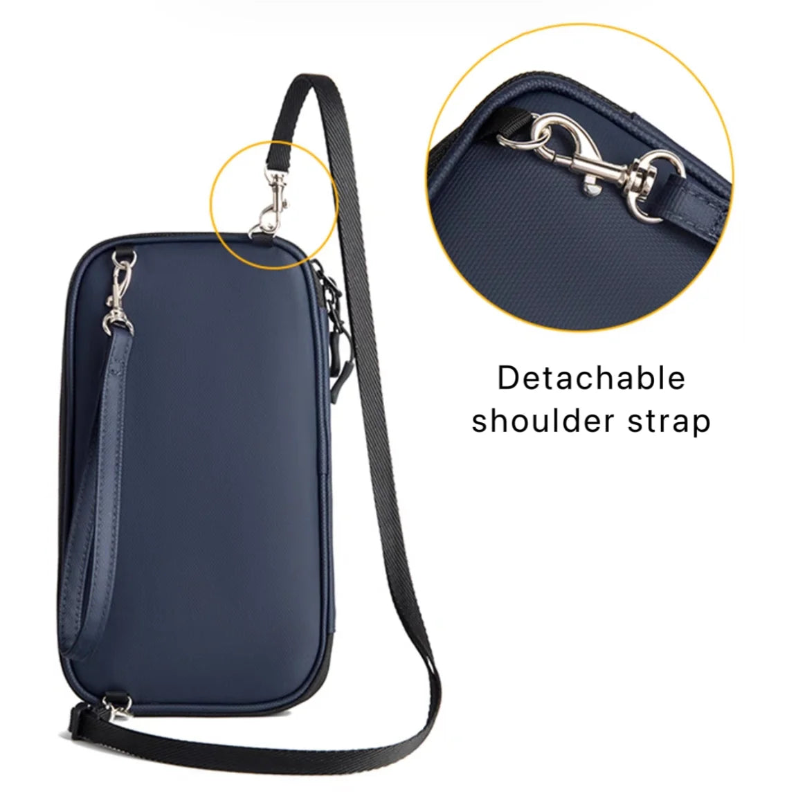 Travel Document Organizer Passport Holder Bag Waterproof Passport Holder with RFID Blocking Passport Wallet Pocket Family Trip