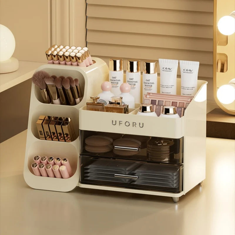 Cosmetics Storage Box Home Dressing Table High-end Large Multi-functional Compartmentalized Storage Rack Pratical New Arrival