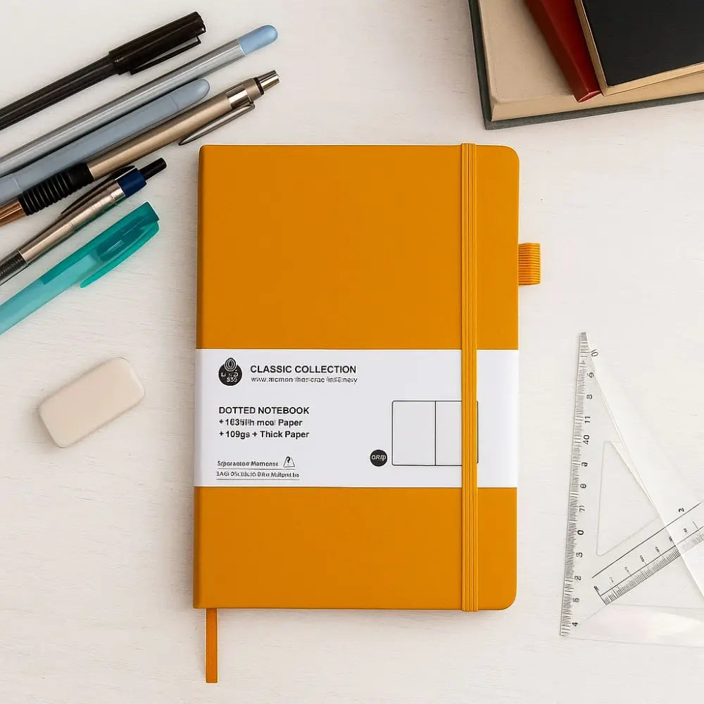 Simple Premium A5 Notebook Tie-strap Bookmark Ribbon Journal Notebook Back Pocket Pocket Notepad Gift