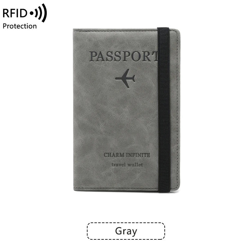 RFID Anti-Theft Brush Passport Bag, Passport Holder, Travel Ticket, Simple Fashion, Multi-Functional Passport Holder