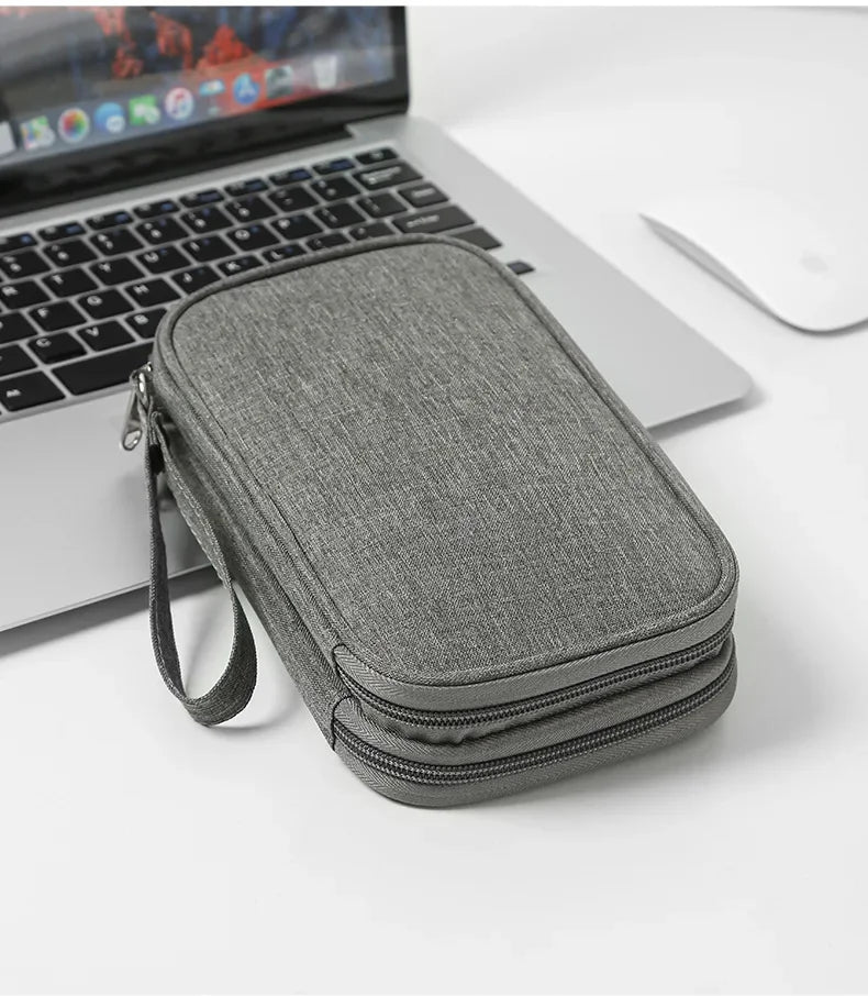 Travel Organizer Bag Cable Storage Organizers Pouch Carry Case Portable Flat waterproof digital double-layer storage bag