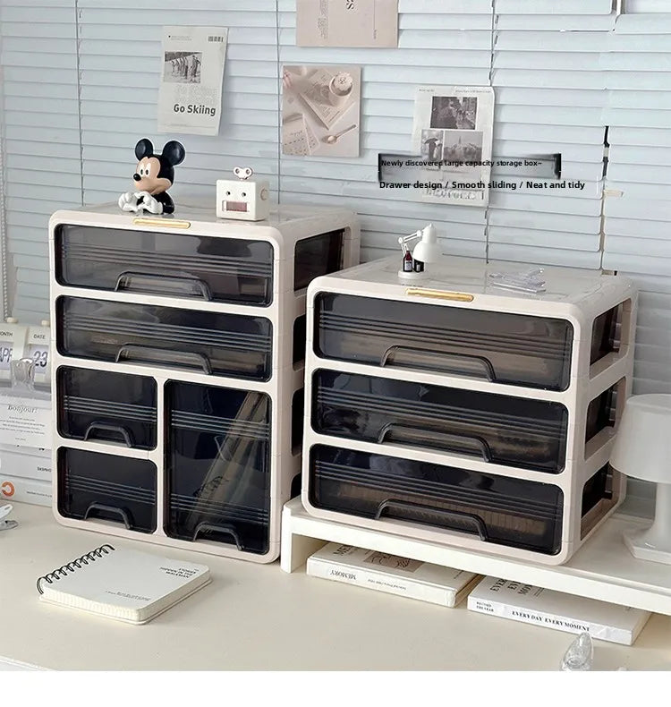 Desktop Organizer Box Der Sle Office Desk Cosmetic Storage Ra Dormi Home Study Desk Arrangement Plastic Rectangle