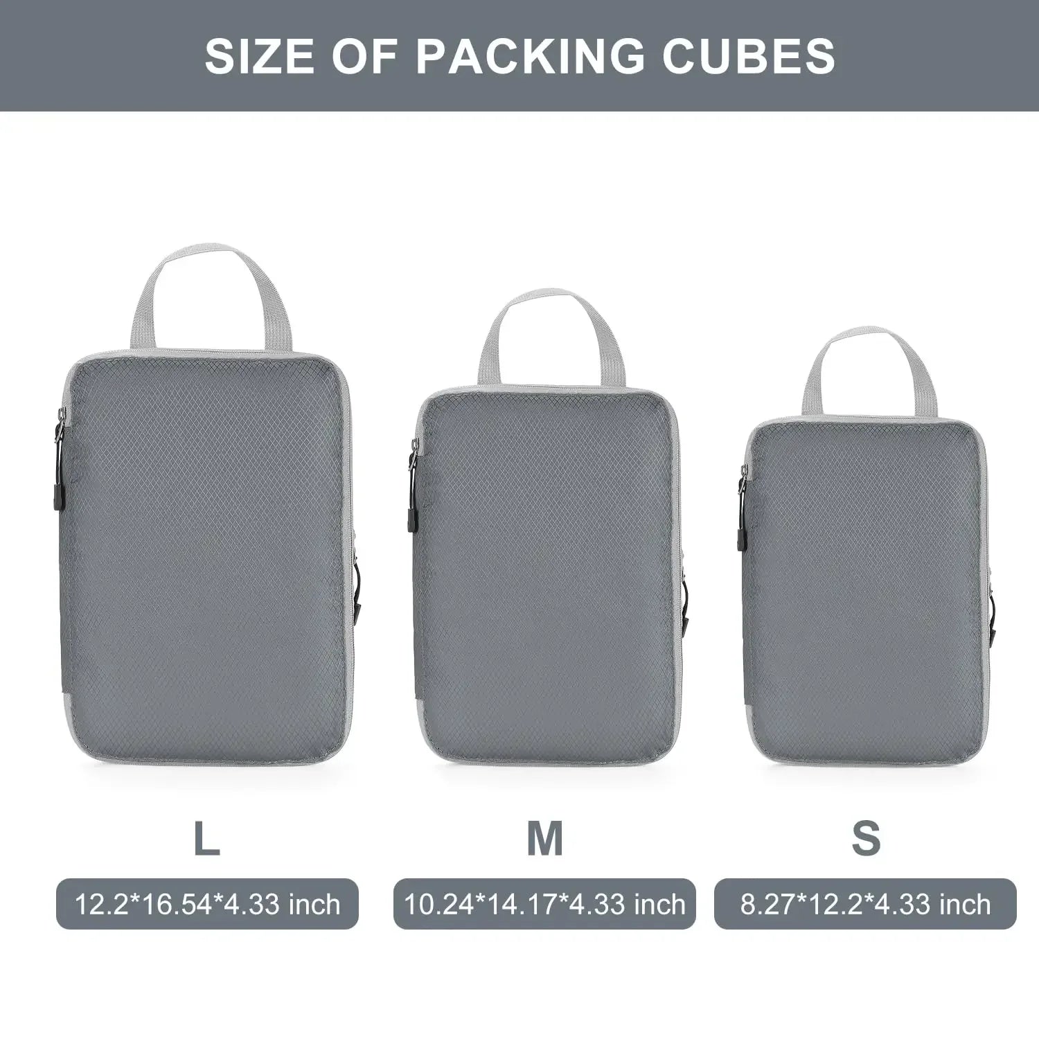 Travel Luggage Organizer Compression Packing Cubes for Carry on Luggage Large Capacity Suitcase Bags Set Waterproof Storage Bags
