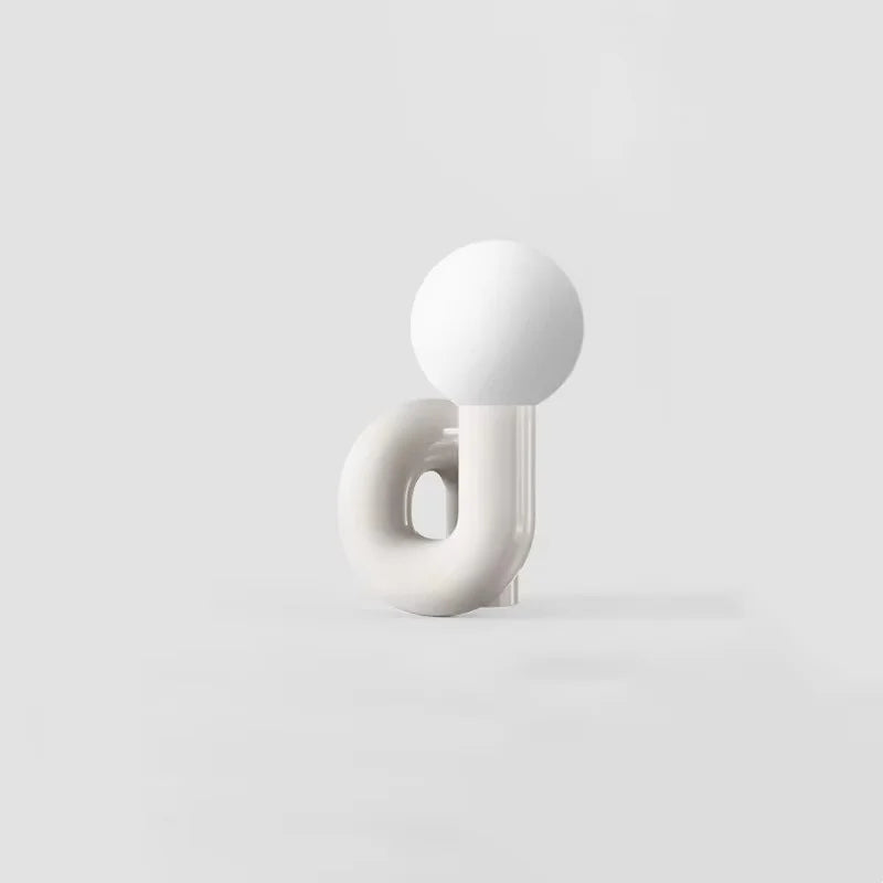 Modern glass spherical table lamp hotel children's room bedroom living room minimalist art model room decoration table lamp