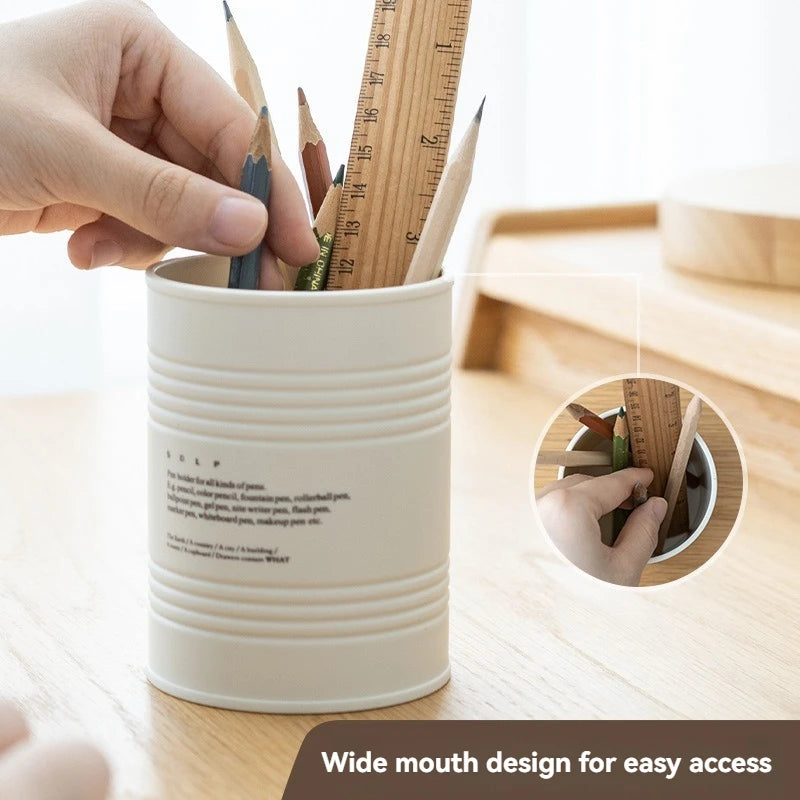 Fashionable Pen Holder, Student Office Desktop, Simple And Creative Circular Multifunctional Makeup Brush Storage Buck